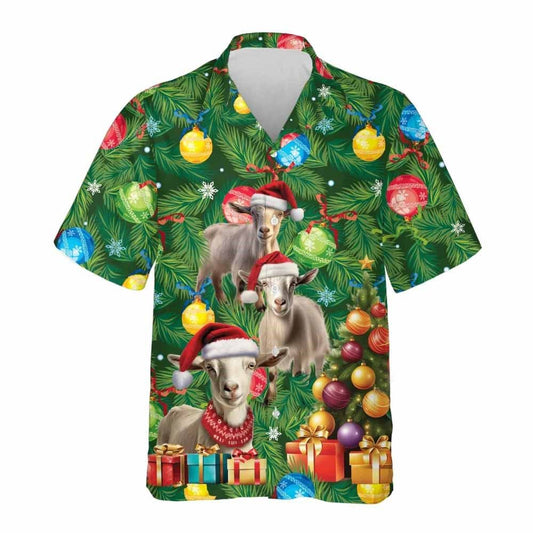 Goat Christmas Hawaiian Shirts, Xmas Hawaiian Shirts