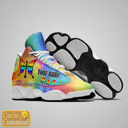 God Accept You Lgbt Jesus Custom Name Jd13 Shoes, Jesus Christ Shoes
