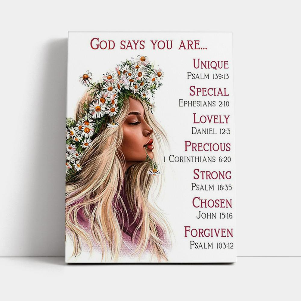 God Says You Are Wall Art - Catholic Christian Gifts For Women