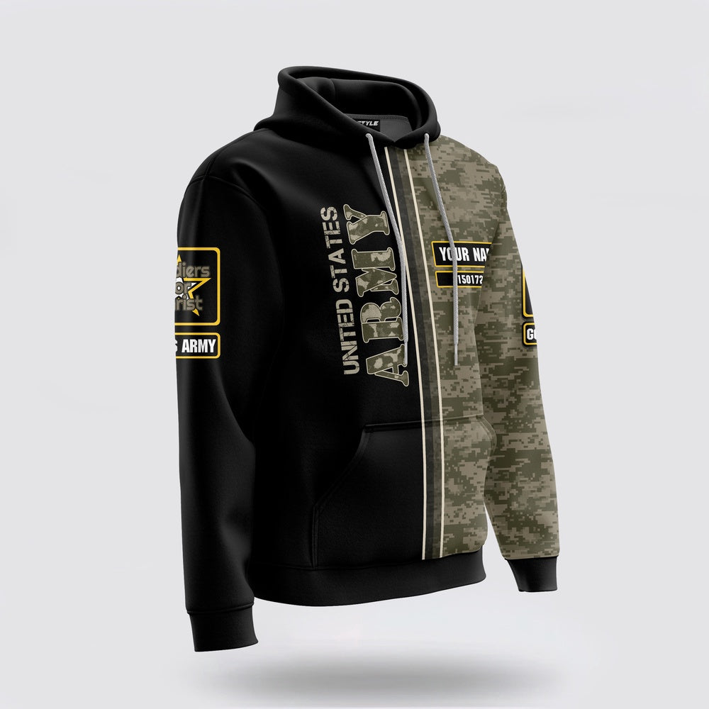 Us Army Hoodie, God Bless The Us Army Jesus Customized 3d All Overprinted Hoodie