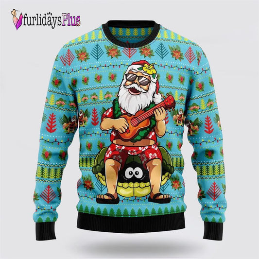 Hawaiian Christmas Santa Claus Ugly Christmas Sweater For Men And Women, Christmas Gift, Christmas Winter Fashion