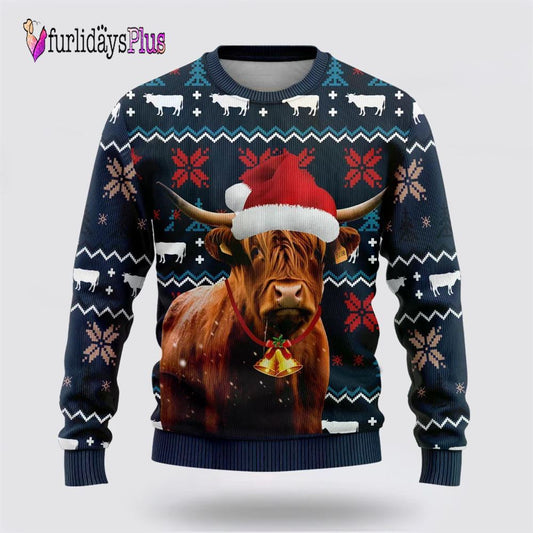 Highland Cow Christmas Ugly Christmas Sweaters For Men Women, Christmas Gift, Christmas Winter Fashion, Farmers Sweater