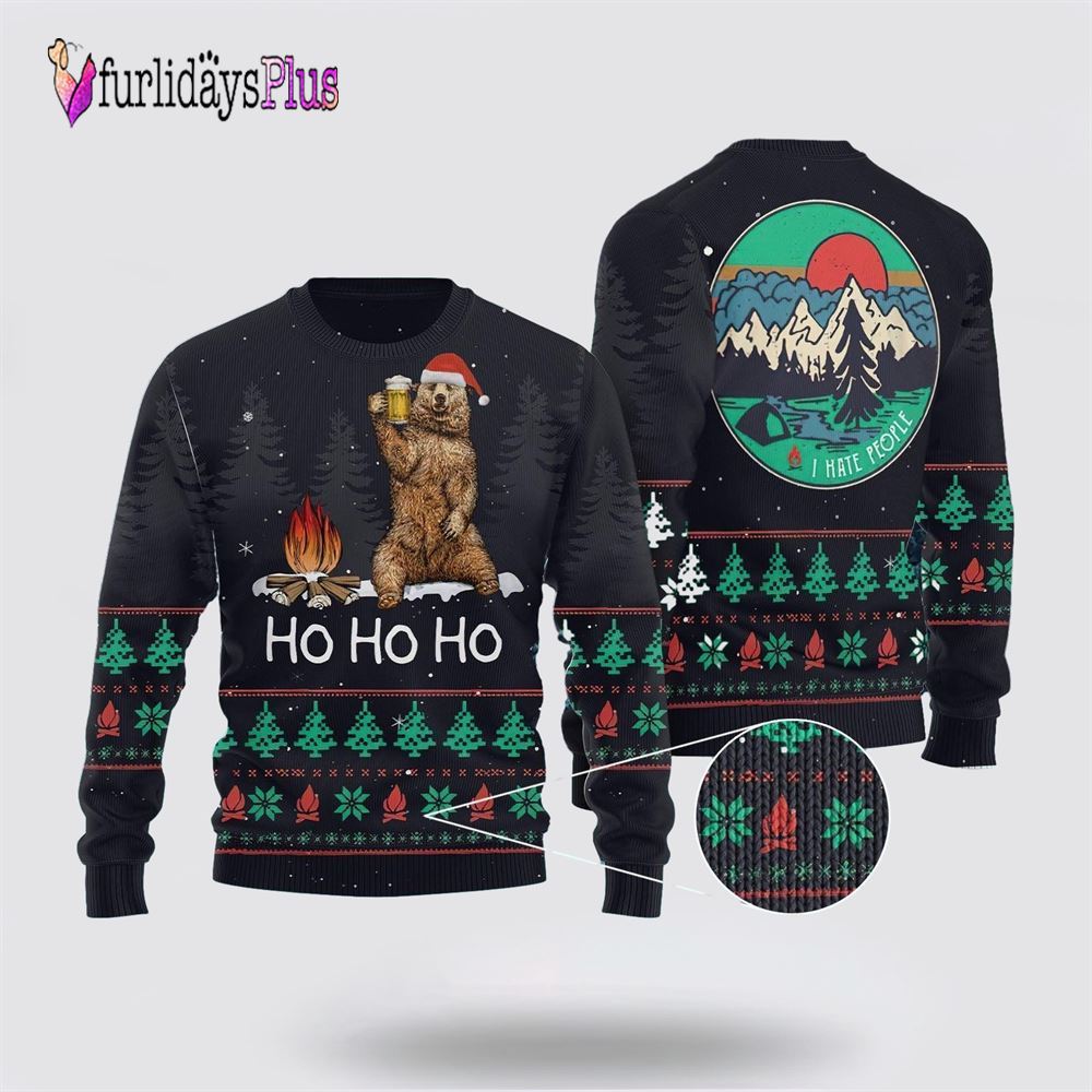Ho Ho Ho Ugly Christmas Sweater, Sweater Gifts For Pet Lover