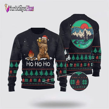 Ho Ho Ho Ugly Christmas Sweater, Sweater Gifts For Pet Lover