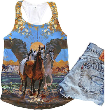 Horse Love To Ride Tank Top - Summer Casual Tank Tops For Women - Gift For Young Adults