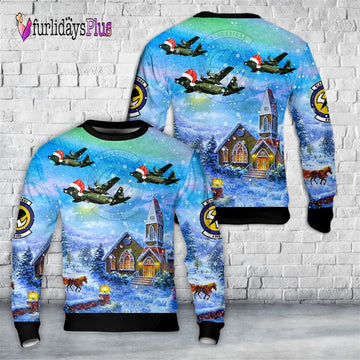 Hurlburt Field, Florida, US Air Force 8th Special Operations Squadron Lockheed MC 130E Combat Talon II Christmas Sweater