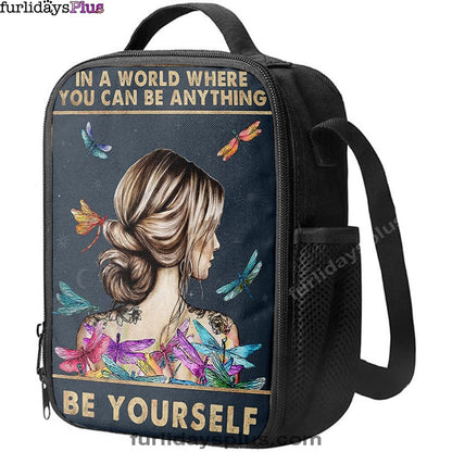 In A World Where You Can Be Anything Be Yourself Lunch Bag, Encouragement Gifts For Women, Teen Girls Room, Lunch Bags For Adults