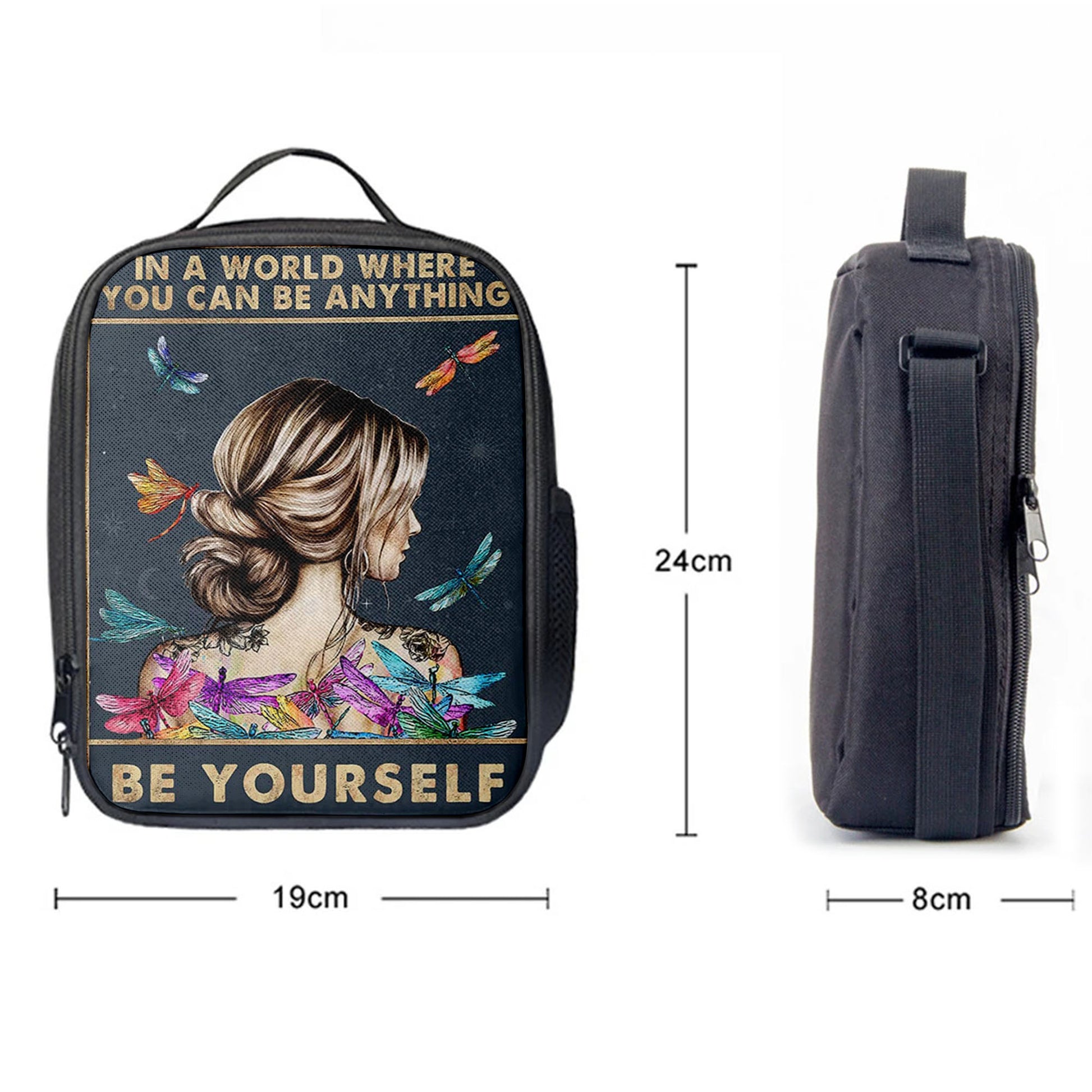 In A World Where You Can Be Anything Be Yourself Lunch Bag, Encouragement Gifts For Women, Teen Girls Room, Lunch Bags For Adults