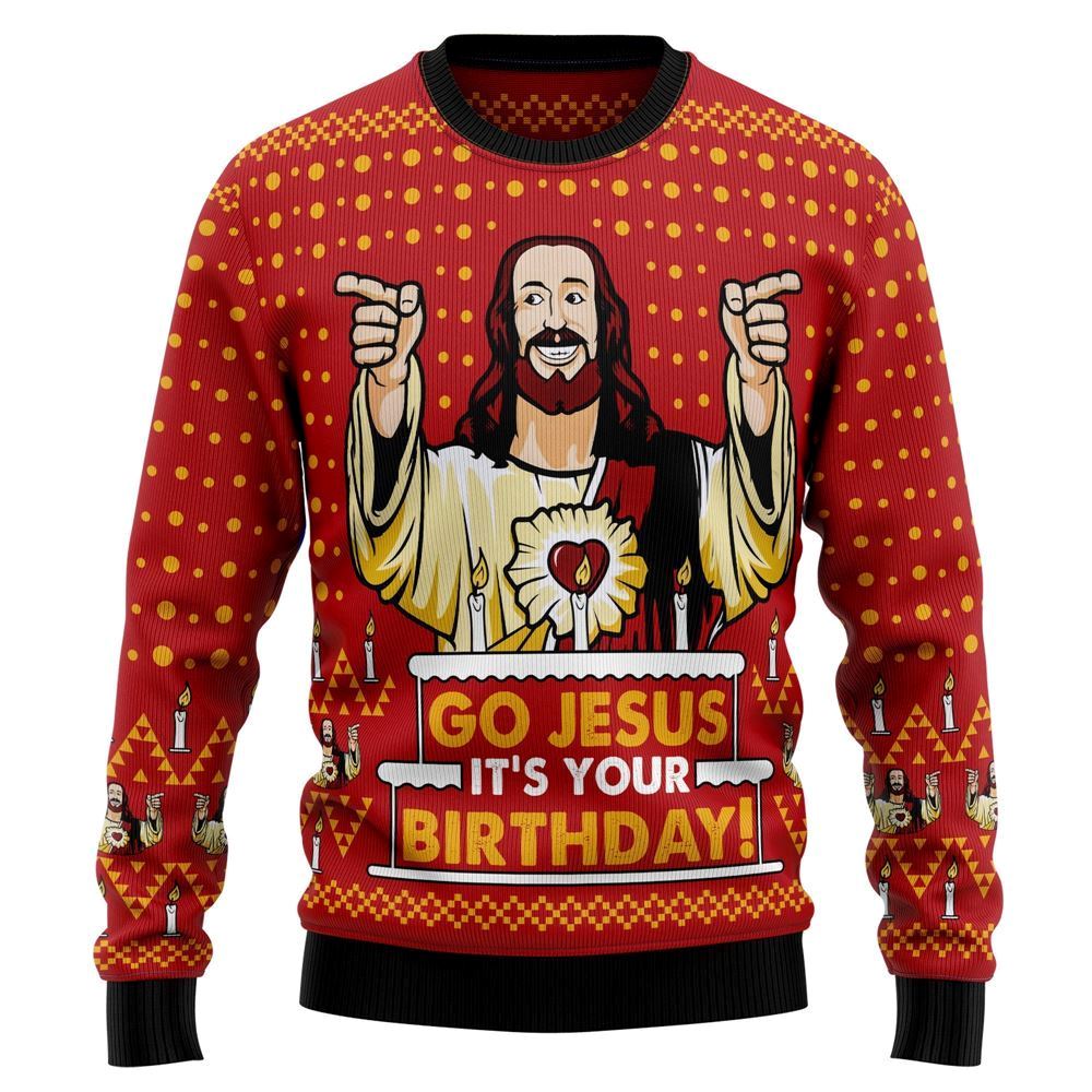 Jessus's Birthday Ugly Christmas Sweater, Sweater For Christian