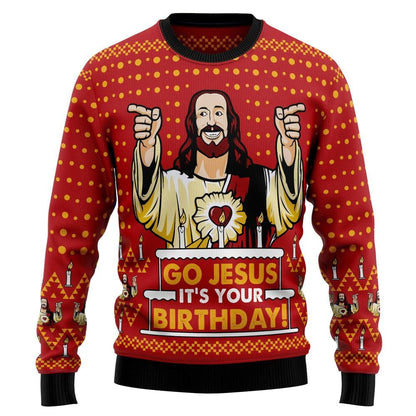Jessus's Birthday Ugly Christmas Sweater, Sweater For Christian