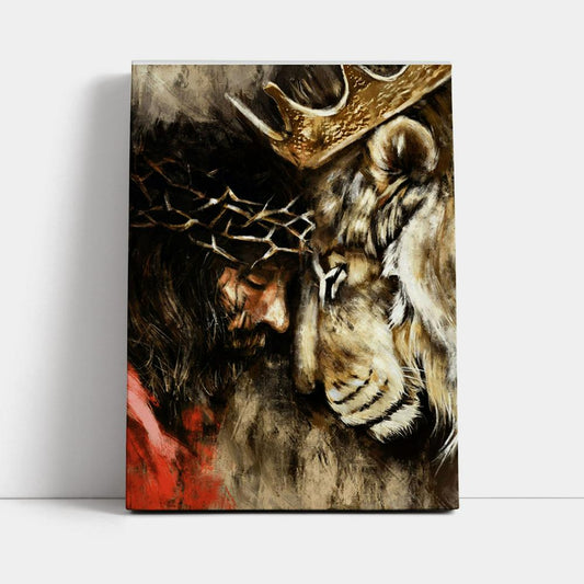 Jesus And Lion Canvas Prints - Jesus Christ Canvas Art - Christian Wall Decor