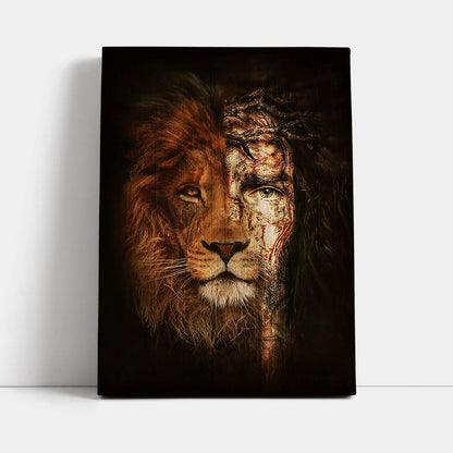 Jesus And The Lion Of Judah Canvas - Christian Wall Art - Religious Home Decor