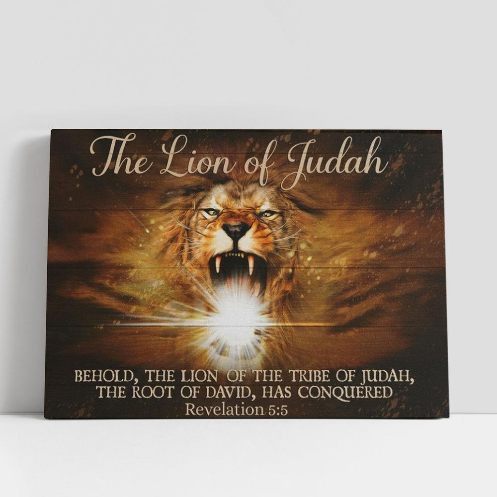 Jesus Behold The Lion Of The Tribe Of Judah Canvas Poster