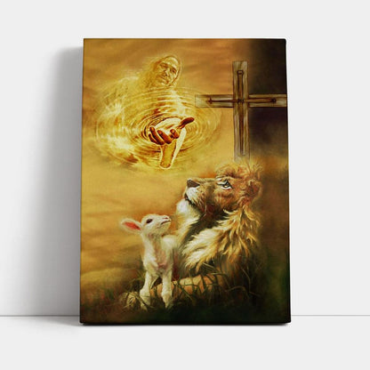 Jesus Christ - Lamb Of God & Lion Of Judah Canvas Prints - Bible Verse Wall Decor - Jesus Wall Art Home Decor