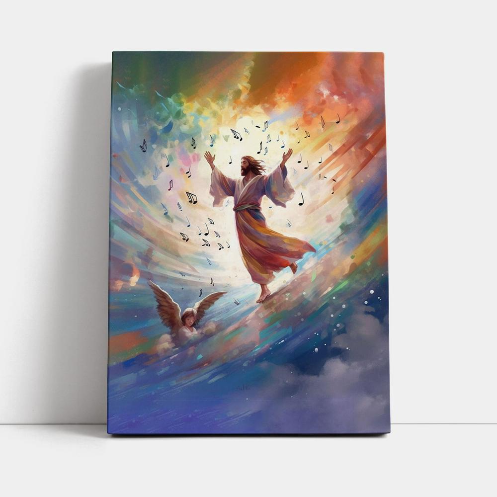 Jesus Christ Is Dancing Canvas Prints - Jesus Canvas Art - Jesus Wall Art Home Decor