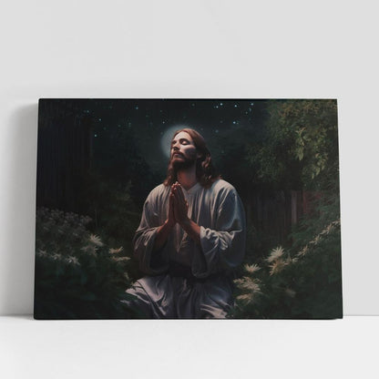 Jesus Christ Prays In The Gethsemane Canvas Prints, Jesus Christ Picture, Jesus Canvas Art