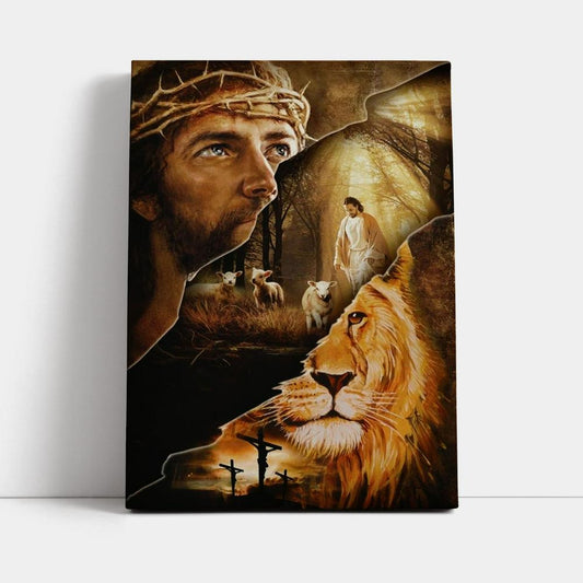 Jesus Christ The Lion Of Judah The Lamb Of God Canvas Poster