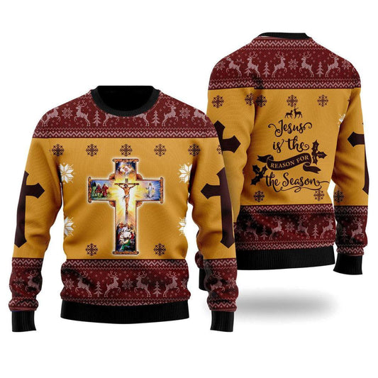 Jesus Christmas Ugly Christmas Sweater For Men & Women, Sweater For Christian