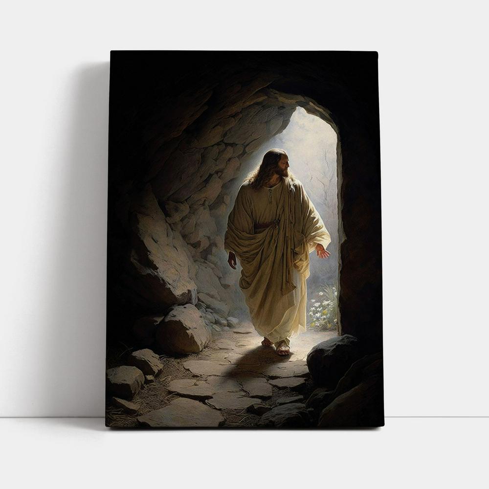 Jesus Come Out From Cave Canvas Prints - Religious Canvas Art - Christian Wall Decor