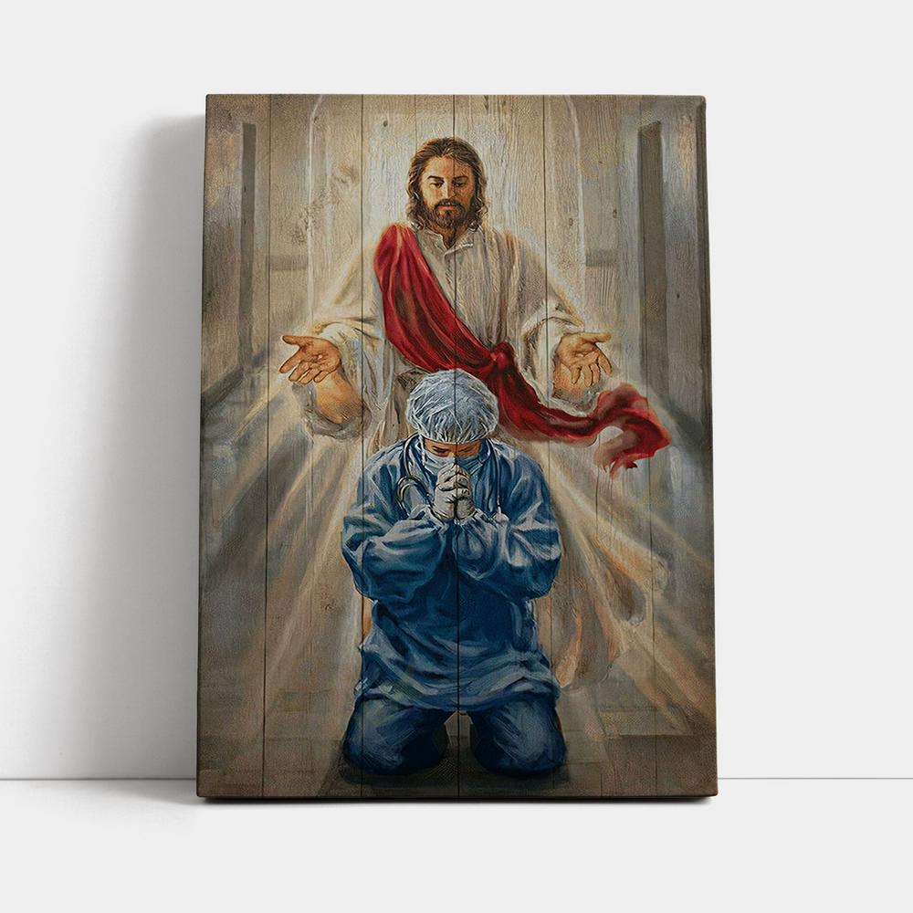 Jesus & Doctor Canvas Wall Art - Jesus Canvas Pictures - Christian Canvas Wall Art