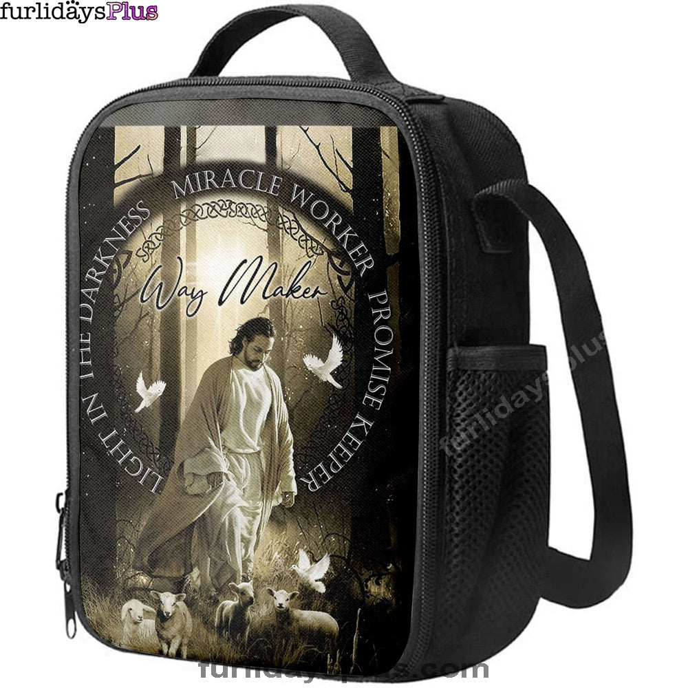Jesus, Doves, Lambs, Miracle Worker, Light In The Darkness Lunchbag Poster