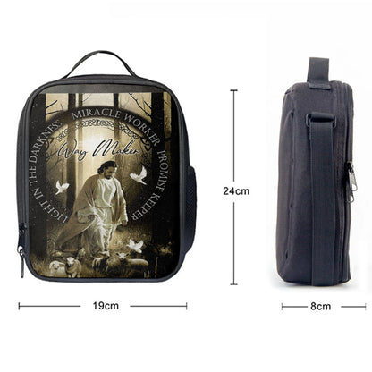 Jesus, Doves, Lambs, Miracle Worker, Light In The Darkness Lunchbag Poster