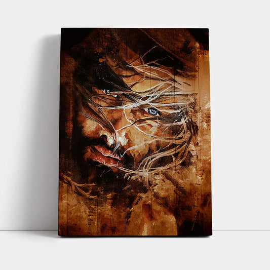 Jesus Face Wall Art Canvas - Jesus Portrait Canvas Prints - Christian Wall Art