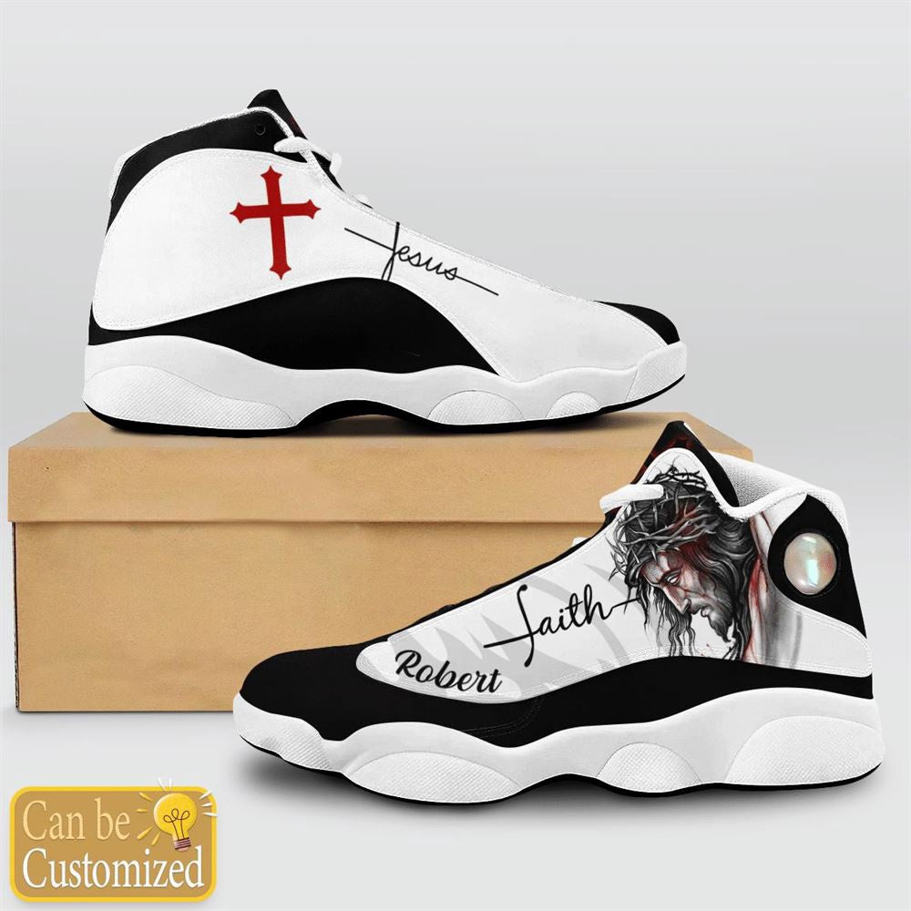 Jesus Faith Basic Custom Name Jd13 Shoes, Jesus Christ Shoes