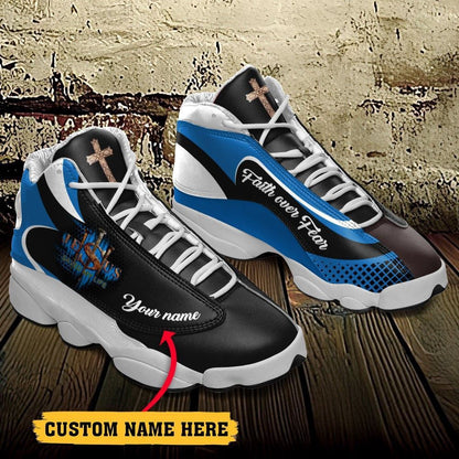 Jesus Faith Over Fear Saved My Life Custom Name Jd13 Shoes, Jesus Christ Shoes