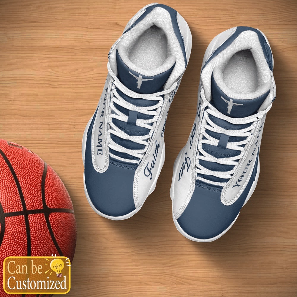 Jesus Faith Over Fear Unique Custom Name Jd13 Shoes, Jesus Christ Shoes