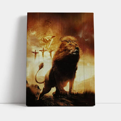 Jesus Hand Of God Lion Canvas Prints - Lion Canvas Art - Christian Inspirational Canvas