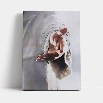 Jesus Hands Reaching Out - Christian Canvas Prints - Bible Verse Wall Decor - Jesus Wall Art Home Decor