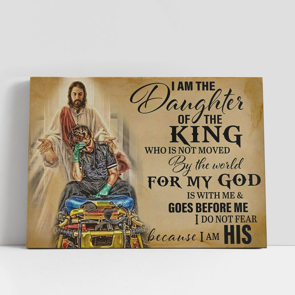 Jesus I Am The Daughter Of The King Canvas Prints, Jesus Christ Canvas, Christian Gifts Canvas Prints