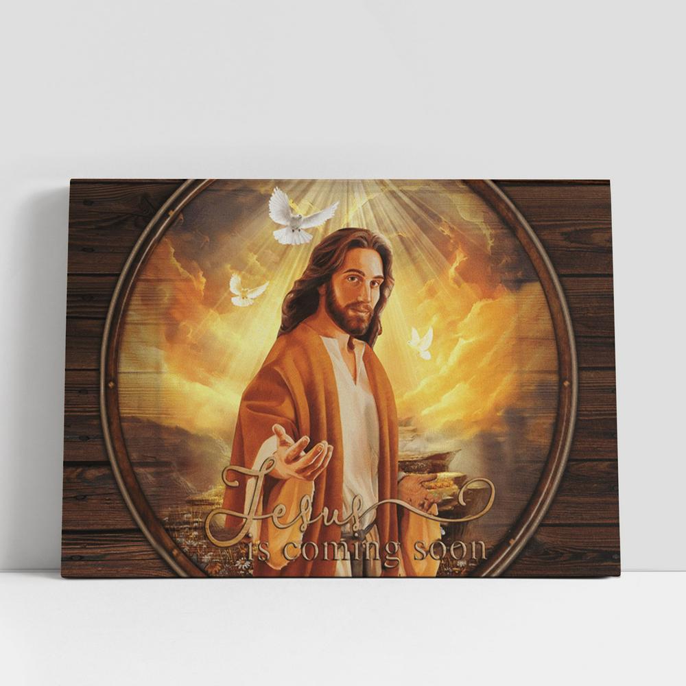 Jesus Is Coming Soon Light From Heaven Large Canvas, Christian Gifts Canvas Prints, Religious Canvas Art