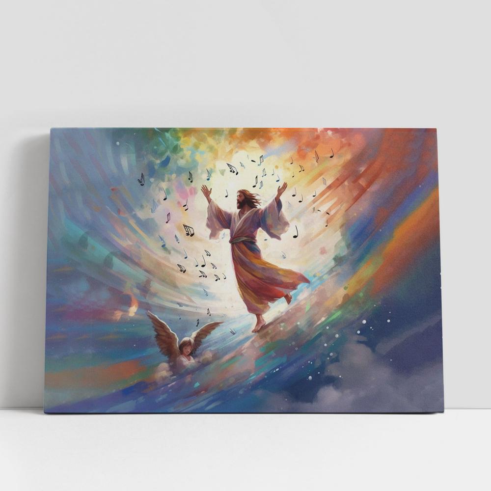 Jesus Is Dancing Canvas Prints, Jesus Christ Picture, Jesus Canvas Art