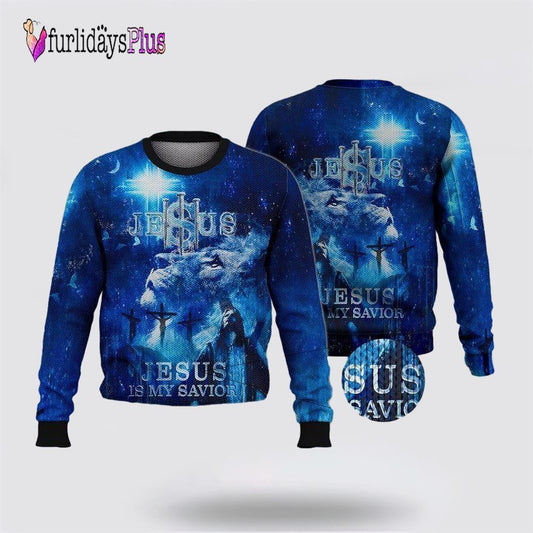 Jesus Is My Savior Ugly Christmas Sweater For Men & Women, Christian Sweater, God Gift, Gift For Christian, Jesus Winter Fashion