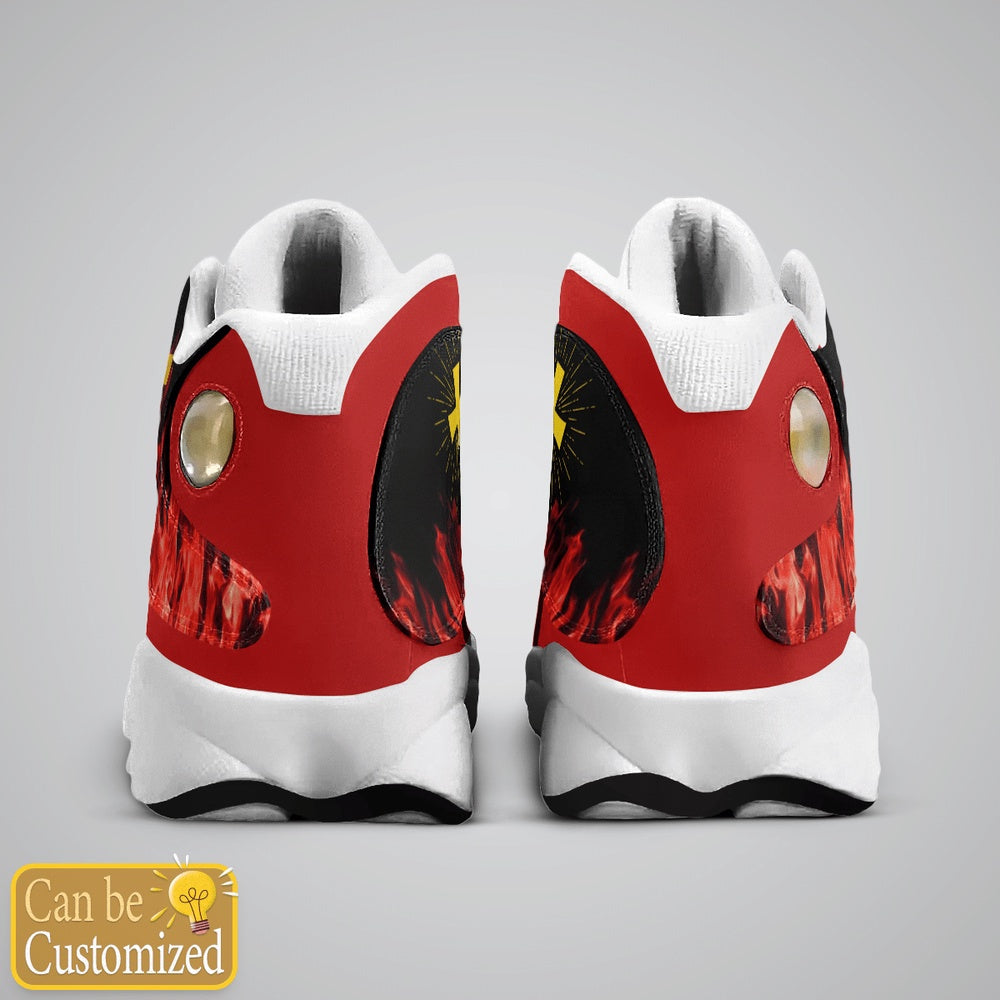 Jesus Keep The Faith Fire Custom Name Jd13 Shoes, Jesus Christ Shoes