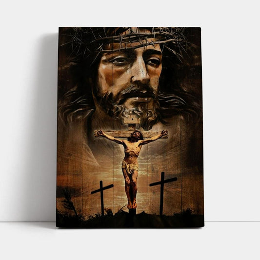 Jesus On The Cross Infinite Halo Canvas Poster