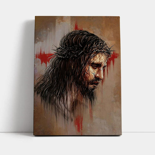 Jesus Paid It All Thorn Of Crown Canvas Art - Christian Art - Bible Verse Wall Art - Religious Home Decor