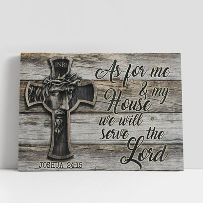 Jesus Painting Inri We Will Serve The Lord Canvas Poster