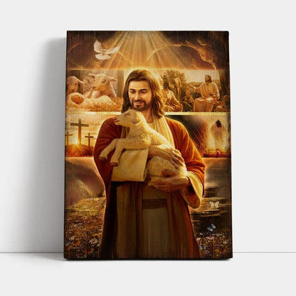 Jesus Painting, Lamb Of Jesus, Heaven Light, Jesus Life Canvas Poster