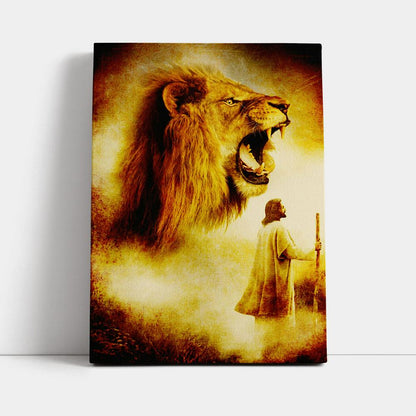 Jesus Painting Lion Canvas Prints - Jesus Christ Canvas Art - Christian Wall Decor