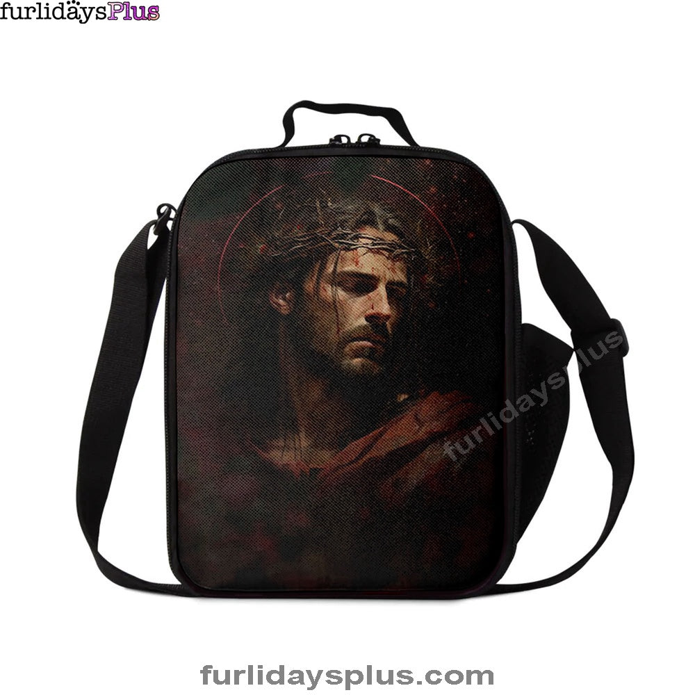 Jesus Portrait Lunch Bag, Christian Lunchbag, Jesus Lunch Bag