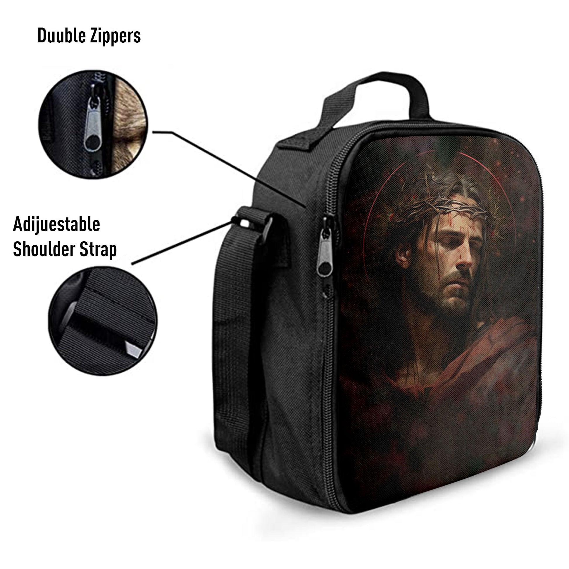 Jesus Portrait Lunch Bag, Christian Lunchbag, Jesus Lunch Bag
