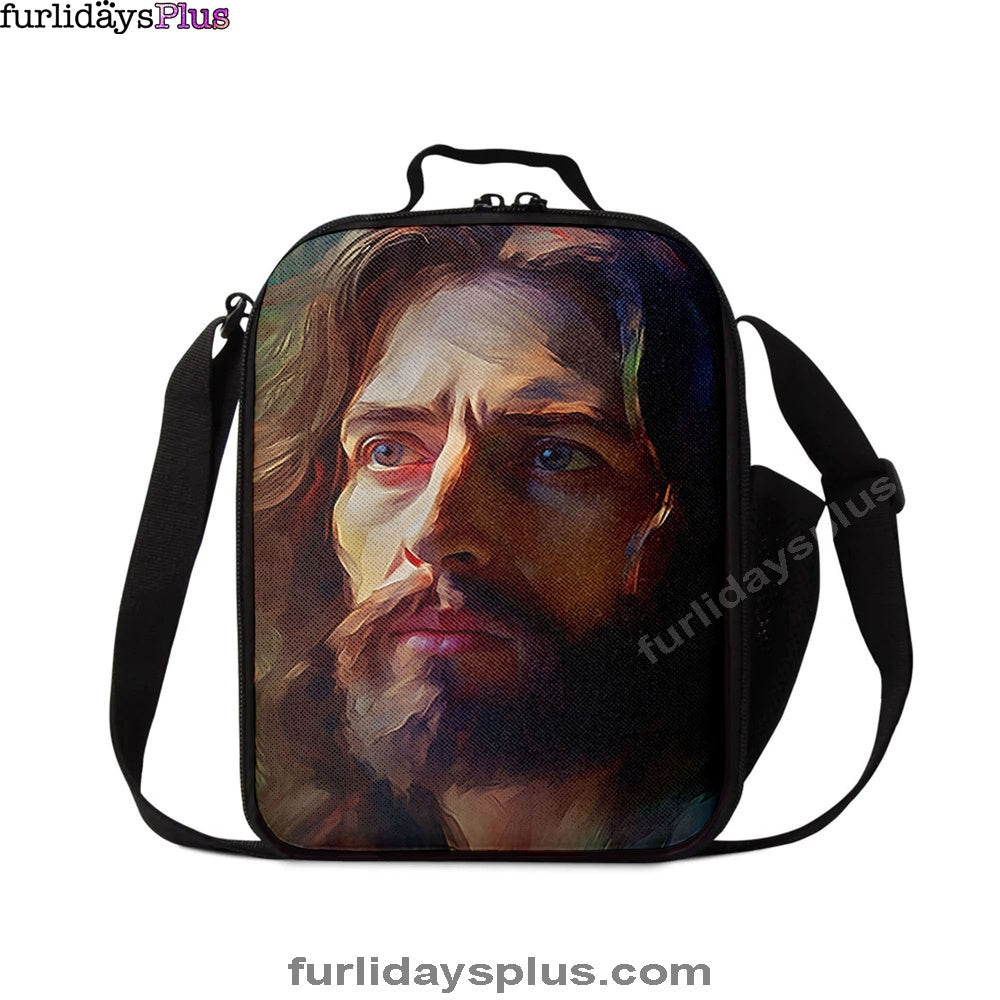 Jesus Portrait Lunchbag, Jesus Lunch Bag, Christian Lunch Bag