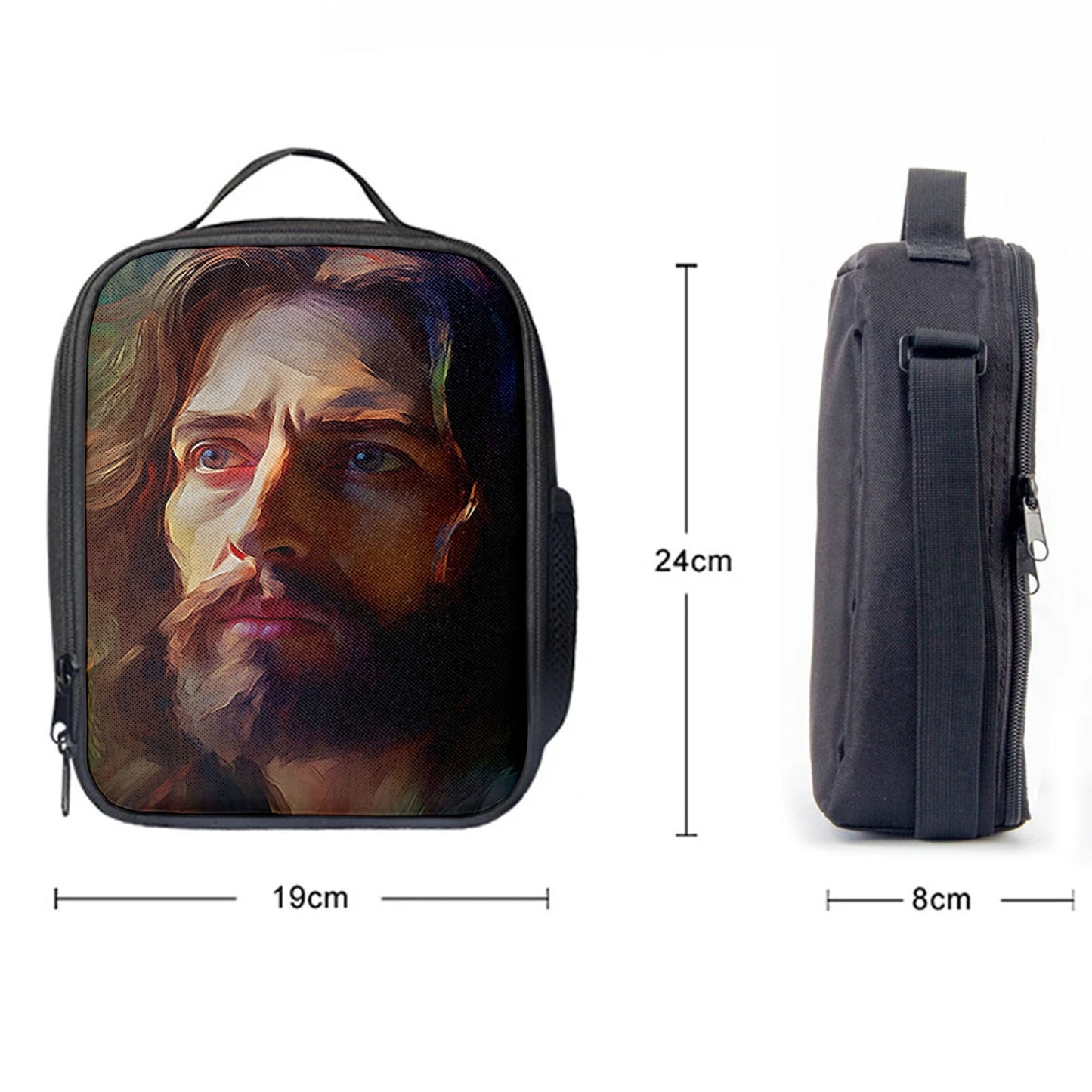 Jesus Portrait Lunchbag, Jesus Lunch Bag, Christian Lunch Bag