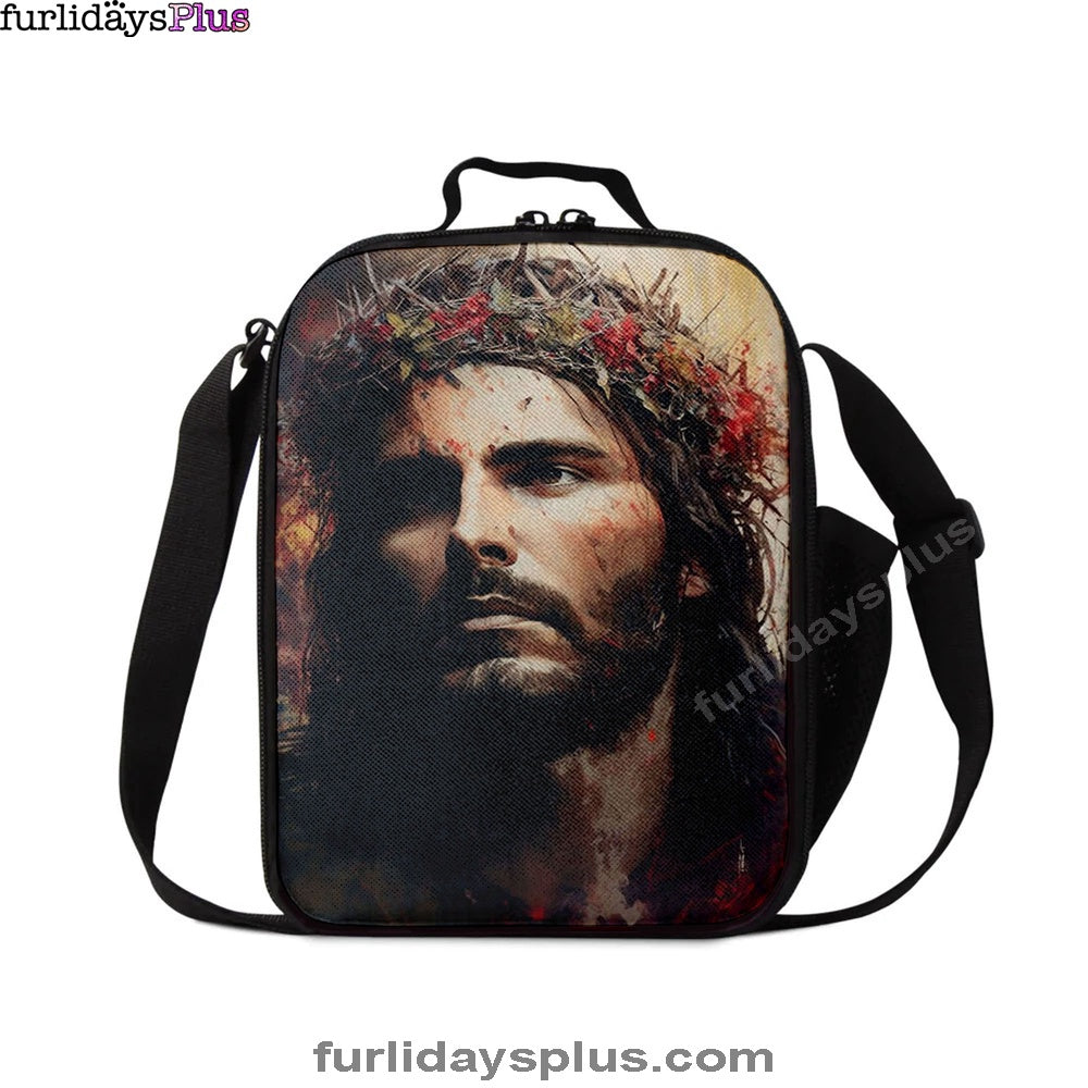 Jesus Portrait Lunchbag, Jesus Lunch Bag, Christian Lunch Bags For Adults