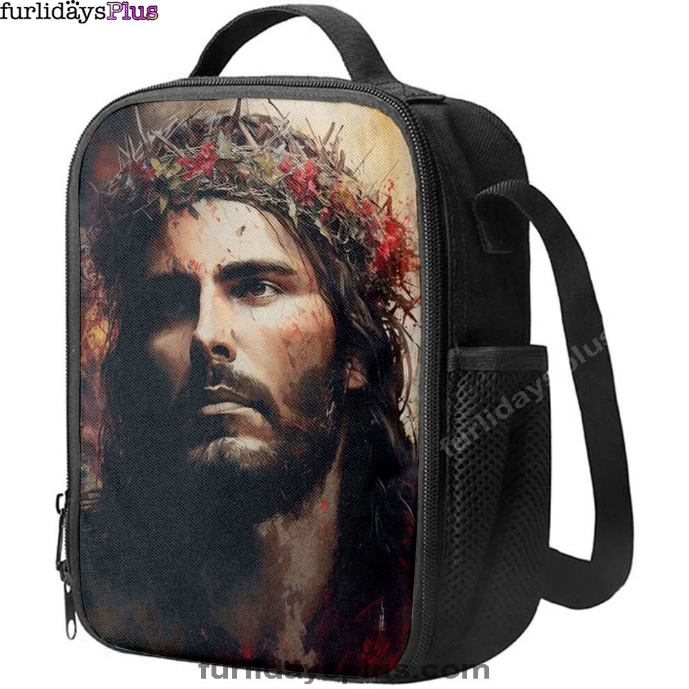Jesus Portrait Lunchbag, Jesus Lunch Bag, Christian Lunch Bags For Adults