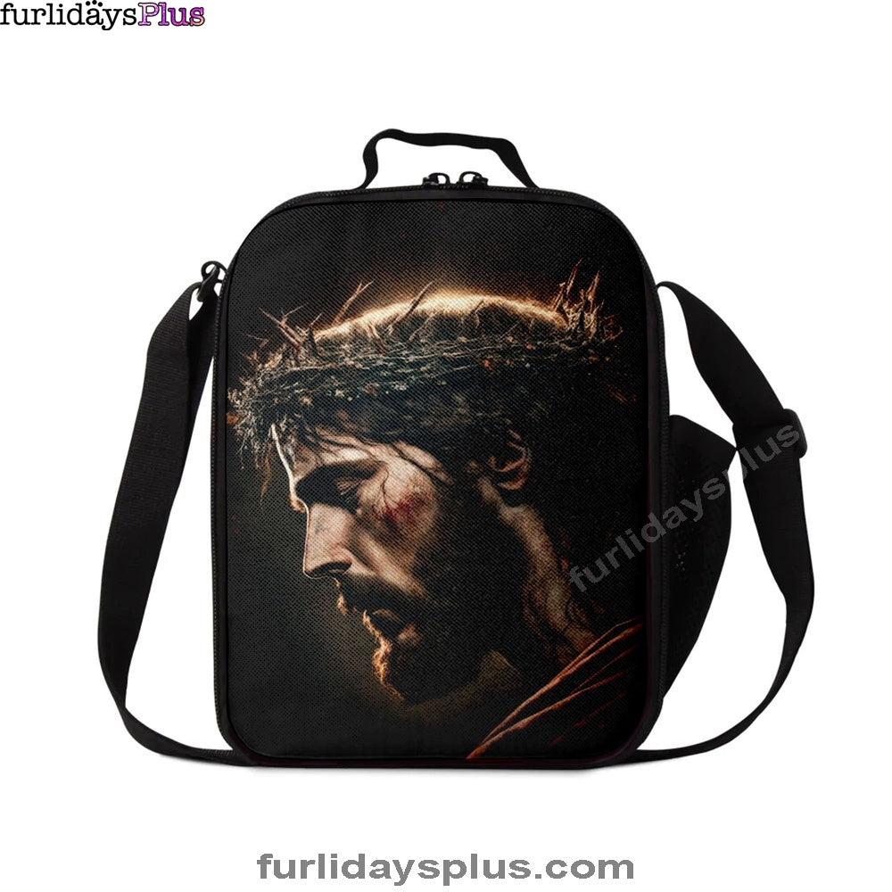 Jesus Portrait Lunchbag, Jesus Lunch Bag, Christian Lunchbag