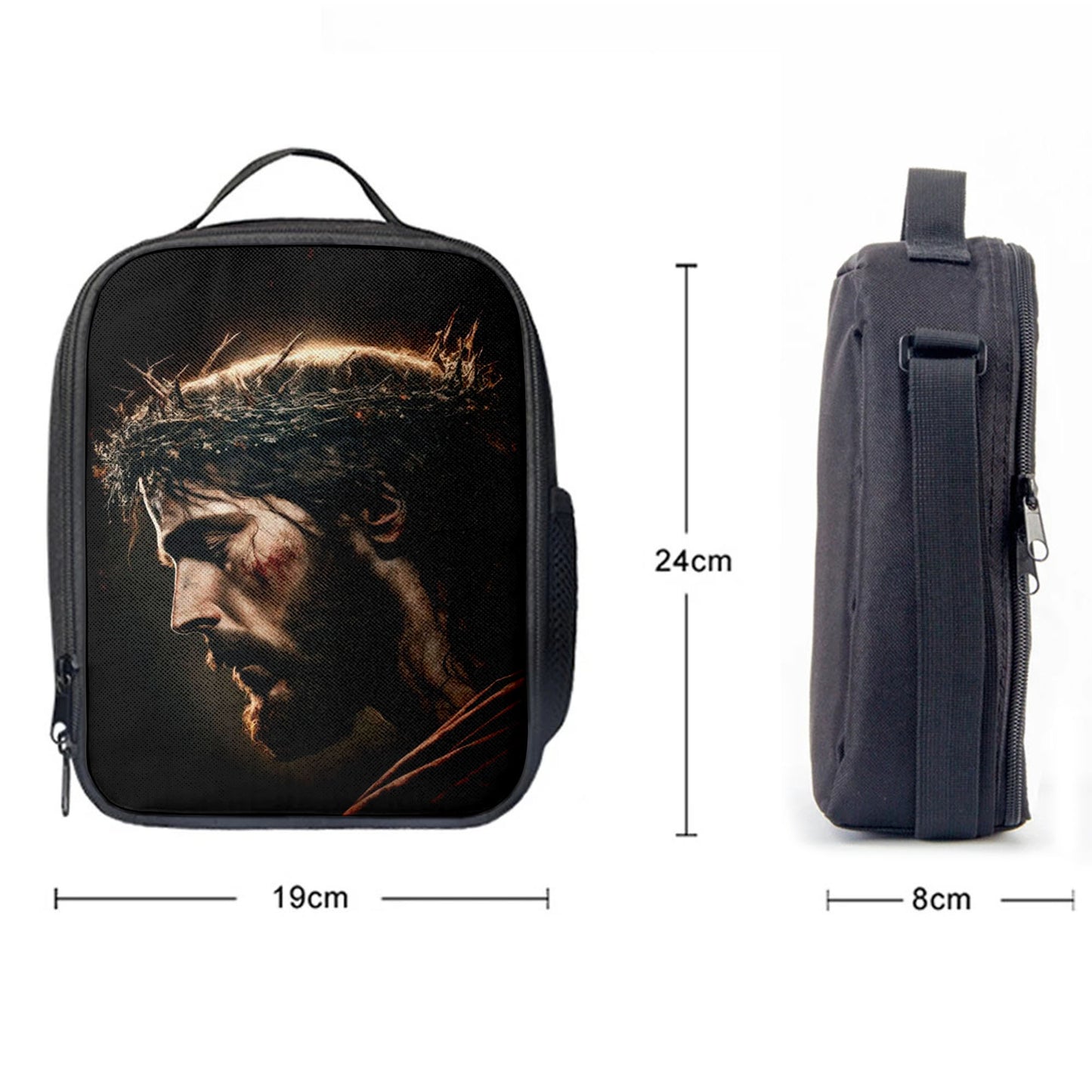 Jesus Portrait Lunchbag, Jesus Lunch Bag, Christian Lunchbag